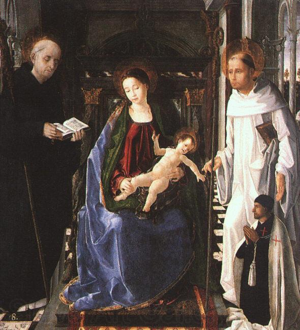 Pablo de San Leocadio The Virgin with a Knight of Montesa Spain oil painting art